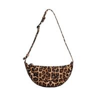 Retro Leopard Print Dumpling Crossbody Bag for Women – Stylish, Casual, Versatile, Single Shoulder or Crossbody 31x14x6cm leopardo rašto spalva
