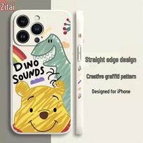 Zitai Grafiti Pūkuotukas Skysto Silikono iPhone Dėklas