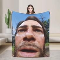 Blanket Travel Office Arthur Morgan Red Dead Redemption Throw Blanket  Flannel Bedspread For Home Decor Funny Sofa Bed Cover 30x40in