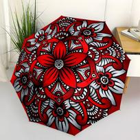 1pc Mandala Automatic Open/close Folding Umbrella, Compact Portable Travel Umbrella  yy251230162