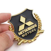 3D Metalinis Emblemos Lipdukas Kviečių Varpos Formos Automobilio Langų Dekoracija Lipdukas Priedai mitsubishi lancer asx outlander pajero l200 For Mitsubishi auksas