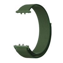 Nailono kilpinis dirželis, skirtas Samsung Galaxy Fit 3 Reguliuojama elastinga apyrankės laikrodžio apyrankė, skirta Samsung Galaxy Fit3 juostos priedams armijos žalia spalva