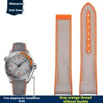 For Omega Seamaster 300 Observatory Ocean Universe 600 Quarter Orange 20mm 21mm 22mm Nylon Silicone Rubber Bracelet Watch Band 20mm