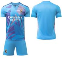 2024-25 Real Madrid dangaus mėlynas vartininko marškinėlis #1 Courtois #9Mbappé Futbolo marškinėliai 16