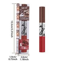 Double-ended Tear-stripping Lip Gloss, Eyebrow Tint, Three-dimensional Coloring Cream balta