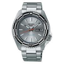 SEIKO SRPK09 5 Sports Special Edition Silver Stainless Steel Water Modern Men's - Dial, Band, 100-meter Resistant, Silver,