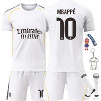 Vaikams Mbappé 10# Futbolo Aprangos Rinkinys Baltas Poliesteris Dovana Įtraukta 100-110 CM balta