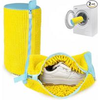Shoe Laundry Bag Washing Machine Shoes Protector Soft Fiber 360° Cleaning Durable Material 39x19cm Yellow