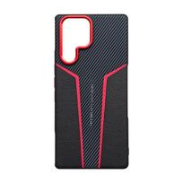 For ZTE Nubia Redmagic 11 Pro Plus Case Contrast Color Metal Alloy Camera Frame Protection Carbon Fiber Pattern Leather Cover ZTE nubia RedMagic 11 Pro