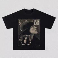 2026 Naujas Billie Eilish portreto grafikos medvilninis marškinėlis Y2k trumpomis rankovėmis Unisex drabužiai Moteriška mada Hiphopas Vasaros marškinėliai S