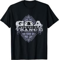 Goa Psichodelinio Transo Marškinėliai Unisex Vintažinis Spaudinys Akies Grafikos Tee Unisex EDM Rave Festivalio Medvilniniai Trumpomis Rankovėmis Laisvalaikio Viršutiniai S