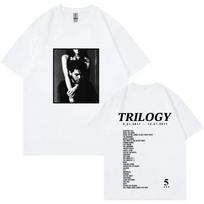 The Weeknd Trilogy Albumo Negabaritinis Marškinėliai Unisex Estetinis Gatvės Stiliaus Laisvalaikio Trumpomis Rankovėmis MOTERIMS Ir Unisex Marškinėliai S black