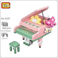 LOZ 4107 Muzikos instrumentas Fortepijono kėdutė Natos Drugelis Gėlė Modelis PASIDARYK pats Mini kaladėlės Plytos Statybos žaislas vaikams Dovana be dėžutės