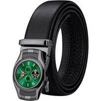 „Emperor Belt“ vyriškas tikros karvės odos diržas, vyriškas automatinis užsegamas diržas, vyriškas kasdienis universalus kelnių diržas 115cm žalia