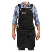 Good Thickened Cotton Canvas Summer Waterproof Apron Catering Shop Kitchen Home Gardening Commercial Waist Apron One Size juoda