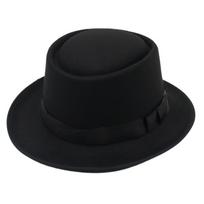 Britiško stiliaus džentelmeno kupolo formos skrybėlė su kaspinu, vakarietiško stiliaus drabužiai su elegantiška ir madinga skrybėle Adult (57-60cm)