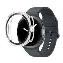 Dėklas, suderinamas su Samsung Galaxy Watch 8 44mm - Kietas apsauginis skaidrus dėklas su grūdinto stiklo ekranu Phonillico® skaidri