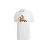 Adidas Universalus Folijos Metalinės Raidės Trumpomis Rankovėmis Marškinėliai Vyriški Viršutiniai Drabužiai Balti GE4700 L