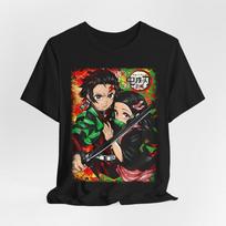 Tanjiro and Nezuko Tee, Japanese Anime Art, Demon Slayer Graphic Shirt - Unisex 4XL