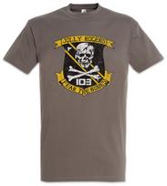 Jolly Rogers Patch T-Shirt Top Battlestar Fun Kara Gun Galactica Space Ship L