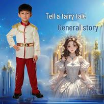 Children's Fairy Tale Prince Costume for Halloween & Stage Performance XL (140 cm)