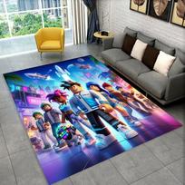 3D Animacinis R-Robloxs Žaidimo Kilimas Kilimas Žaidimų Kambariui Miegamajam Svetainei Sofai Namų Durų Kilimėlis Dekoras, Plotinis Kilimas Neslystantis Grindų Kilimėlis Dovana 40x60cm