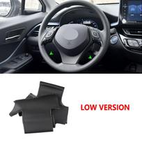 For Toyota Izoa 2018  C-HR CHR 2016 2017 2018  Hand-stitched Perforated Leather Car Interior Steering Wheel Cover Black A Black