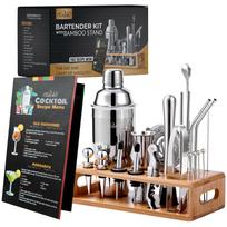 Pieces 25 Mixology Bartender Kit with Cocktail Shaker Jigger Cocktail Alcohol Mixer Shaker Set Barware