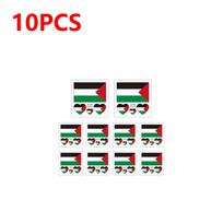 10-100 vnt. Palestinos veido ir rankos lipdukai Vandens perdavimo lipdukas Ryškios spalvos Palestinos vėliavos tatuiruotės lipdukas Lengvai nuimamas