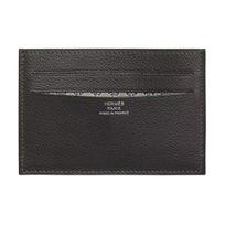 Hermes Citizen Twill Metallic Finish Evercolor Leather Card Holder Men Card Holder Black H086496CAAC Black