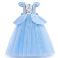 Populiari mergaičių suknelė Suknelė Pelenės Cosplay Princesės suknelė Siuvinėjimas blizgučiais Tinklelis Vaikų suknelė 100cm