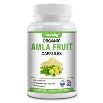 Ekologiški Amlos vaisių milteliai 1500 mg Maisto papildai Juodieji pipirai (10:1 Ištrauka) 120 kapsulių 120 Capsules