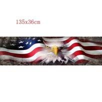 Svaiginanti Amerikos vėliavos erelio langų tamsinimo grafinė lipduko plėvelė galinėms sunkvežimio bagažinėms durelėms 135x36cm