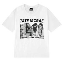 Tate McRae Blue Portrait Graphic T-shirt 100% Cotton Oversized Tee WOMEN Unisex Tour Merch Casual Streetwear Fans Short Sleeve Tops 2XL