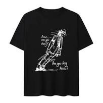 Michael Jackson spausdinti Ar tau gerai 2026 vasaros marškinėliai UNISEX moteriški madingi gatvės drabužiai patogūs medvilniniai roko M