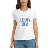 Women TShirt Mamma Mia disco Summer Short Sleeve Tees ONeck Cotton T Shirts Clothes Tops Streetwear S