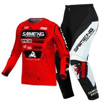motocross gear set for kids Youth Jersey Pant Kits child green Motorcycle black 3 4 5 6 7 8 9 10 year Off-road suit blue orange Enduro cross boy girl M-22 black