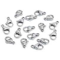 25pcs Stainless Steel Lobster Clasps Hooks Rose Gold Color 9/11/3mm End Clasps Connectors For Necklace Bracelet Jewelry Making 9x6mm