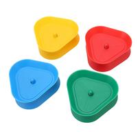 Triangle Shaped Cards Playing Holder 4 Colors Round Edge Spring Design Poker Holder for Adults