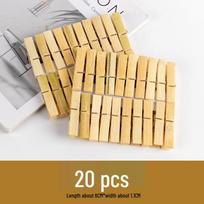 Bamboo Windproof Wooden Clothespins for Quilts & Greenhouses - Strong, Small Household Sealing Clips