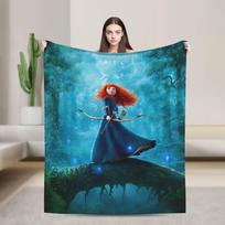 Brave Merida Princess Blanket Archery Cartoon Movie Flannel Funny Breathable Throw Blankets for Home Winter Travel 30x40in