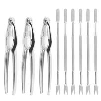 Seafood Tools Set 9/12/16PCS Lobster Cracker Forks Nut Cracker Shell Claw Lobster Shellers Crab Leg Cracker Kitchen Tools
