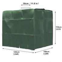 1000l IBC Container Aluminum Foil Protective Cover, Oxford Cloth Waterproof And Uv Resistant Rainwater Tank Dustproof And Durable Cover žalia