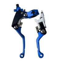 Motorcycles 7/8'' Universal Brake Clutch Mastered Cylinder Reservoir Lever Kit mėlyna