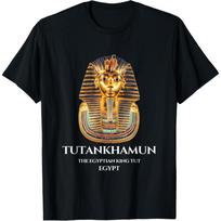 #1 The Egyptian Pharaoh King Tut Mask T-shirt, Tutankhamun T-Shirt S juoda
