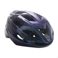 Adjustable Bicycle Helmets with Chin Strap for Skating And Cycling Purple Black
