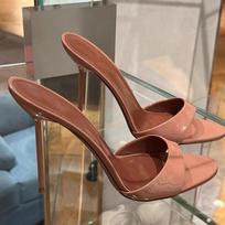 Naktinio klubo Seksualios plonos aukštakulnės moteriškos šlepetės Madingos atvirais pirštais įslystamos šlepetės Moteriškos Elegantiškos Striptizo vakarėlio Sandaliai 35 kūno spalva