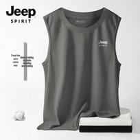 JEEP SPIRIT Vyriška medvilninė apvalios apykaklės liemenė 3XL