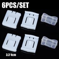 6 vnt. Automobilio sėdynės bėgelio slankiklio kreipiamojo klipo slydimo rinkinys 435881203A, skirtas VW Volkswagen MK1 MK2 MK3 Jetta Corrado Golf Scirocco Passat gray