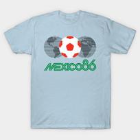 Men Black Print T-shirt Mexico 86 No-Cut Transfer Paper Print Cotton Tshirt XL šviesiai mėlyna spalva